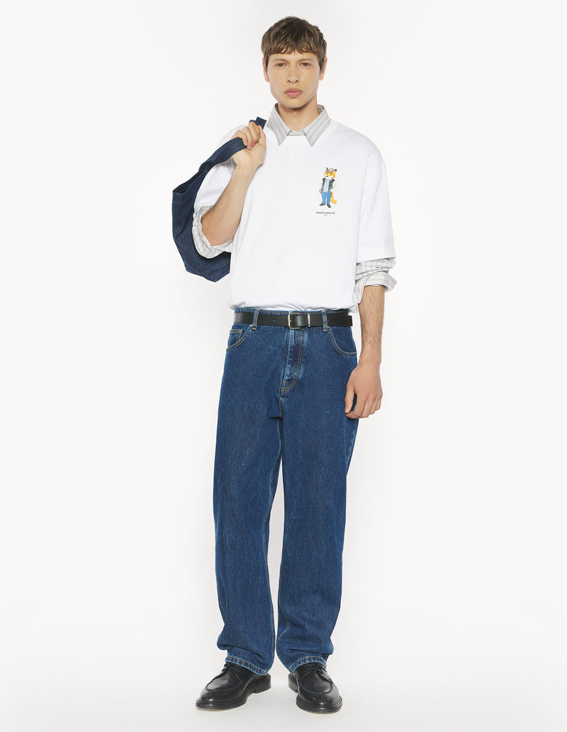 M White Dressed Fox Oversize Tshirt