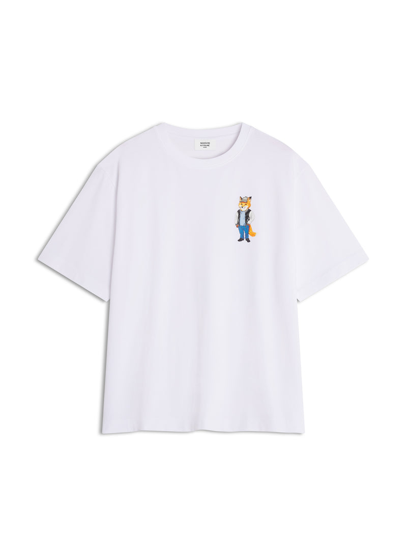 M White Dressed Fox Oversize Tshirt