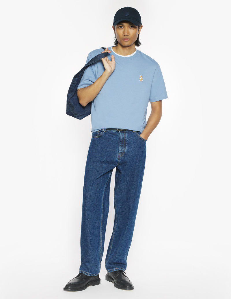 M Powder Blue Standing Fox Comfort Tshirt