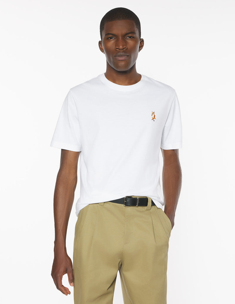M White Standing Fox Comfort Tshirt