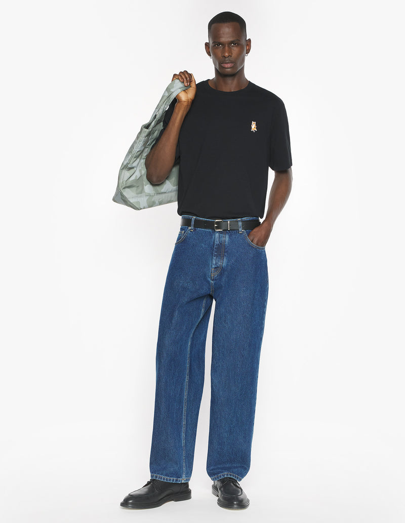 M Black Standing Fox Comfort Tshirt