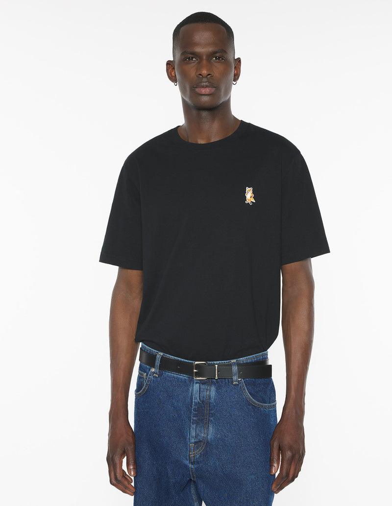 M Black Standing Fox Comfort Tshirt