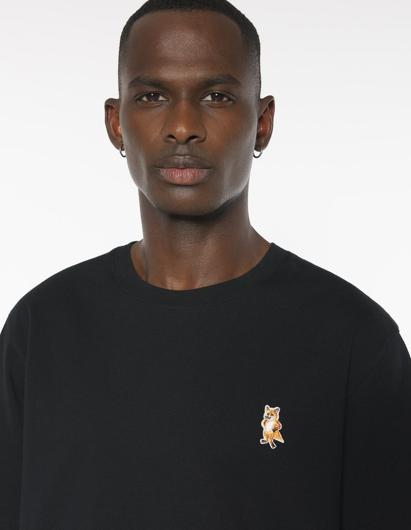 M Black Standing Fox Comfort Tshirt