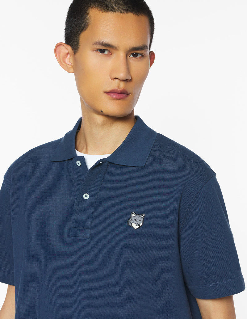 M Navy Fox Head Comfort Polo