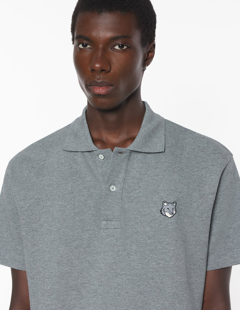 M Medium Grey Fox Head Comfort Polo