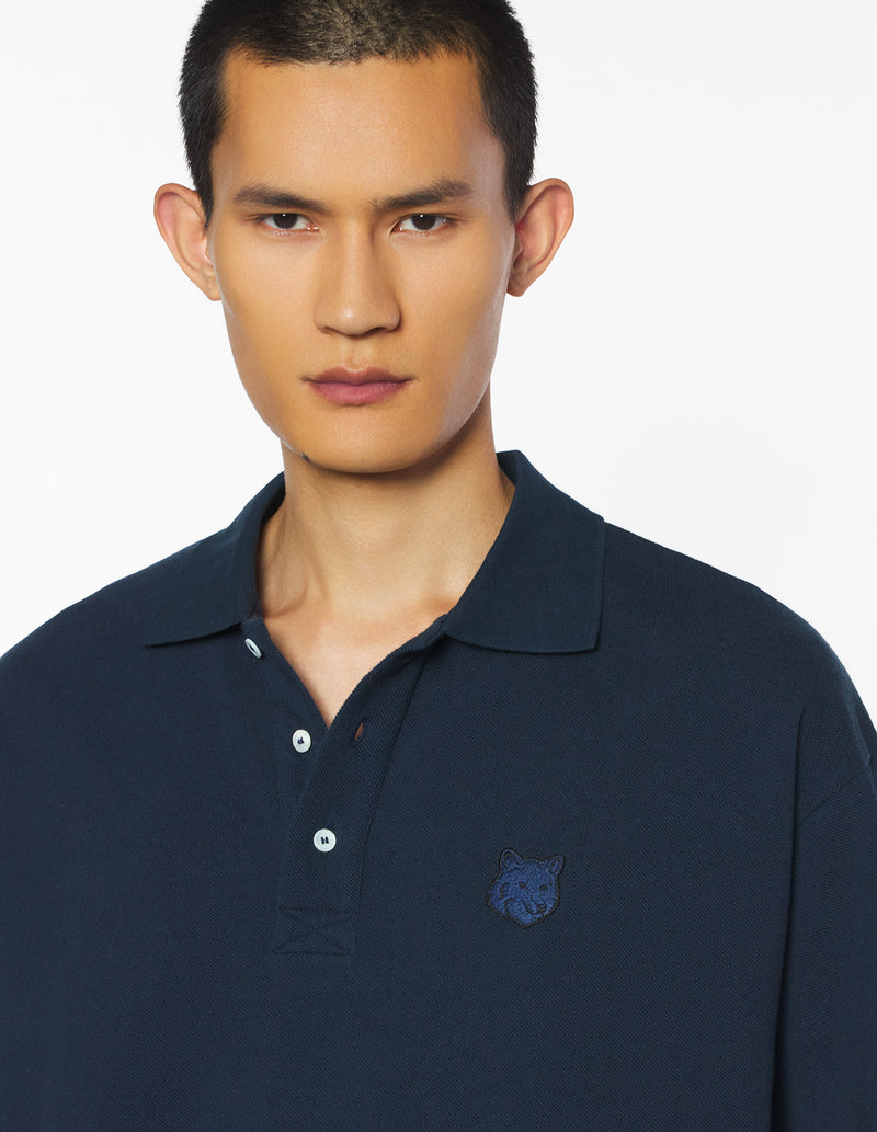 M Navy Fox Head Oversize Polo