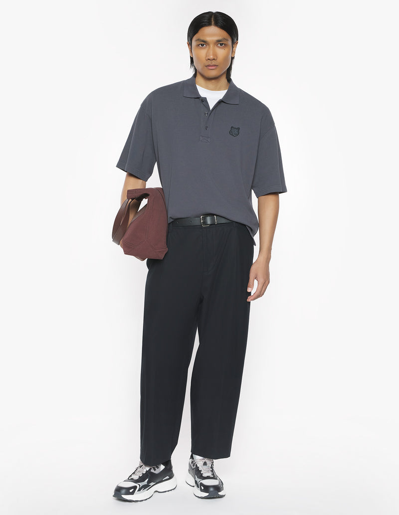 M Charcoal Fox Head Oversize Polo