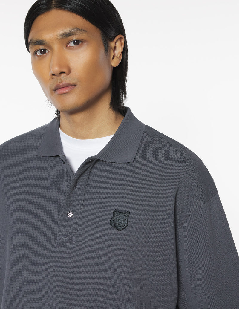 M Charcoal Fox Head Oversize Polo