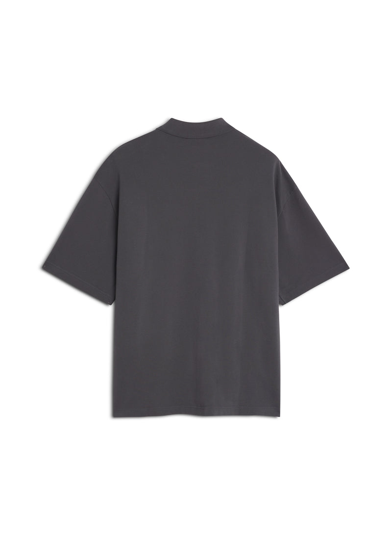 M Charcoal Fox Head Oversize Polo