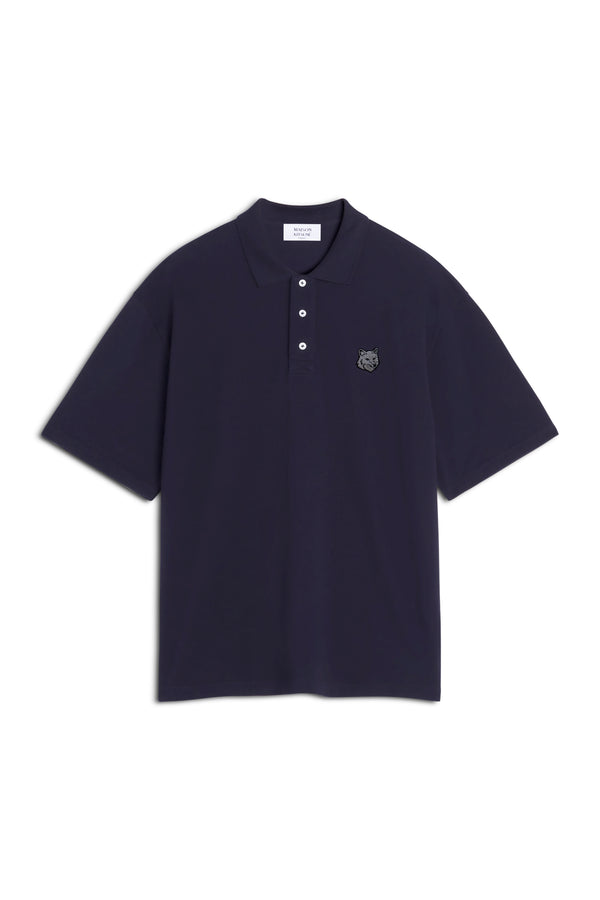 M Navy Fox Head Oversize Polo