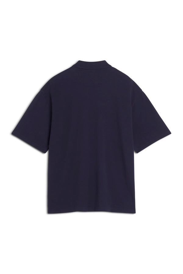 M Navy Fox Head Oversize Polo