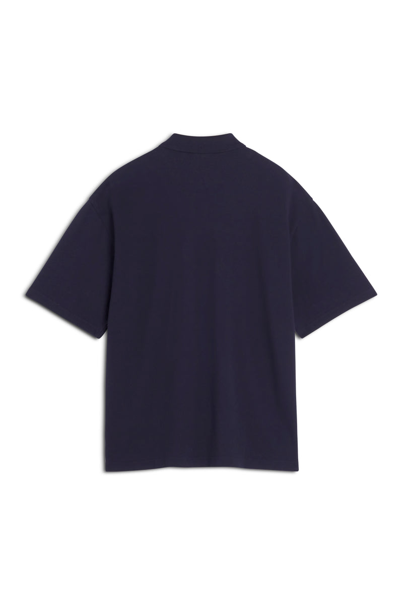 M Navy Fox Head Oversize Polo