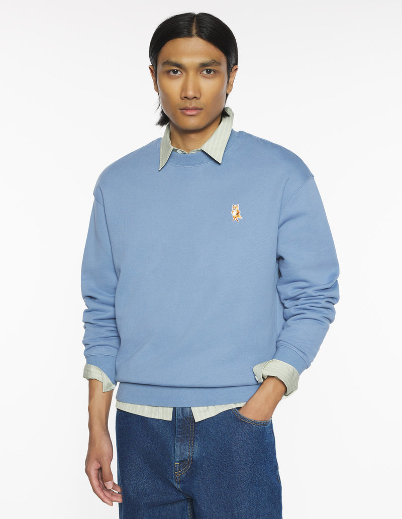 M Powder Blue Standing Fox Comfort Sweatshirt