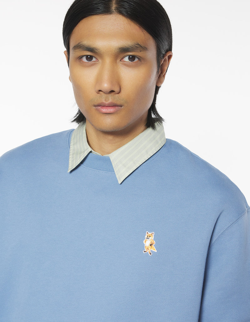M Powder Blue Standing Fox Comfort Sweatshirt