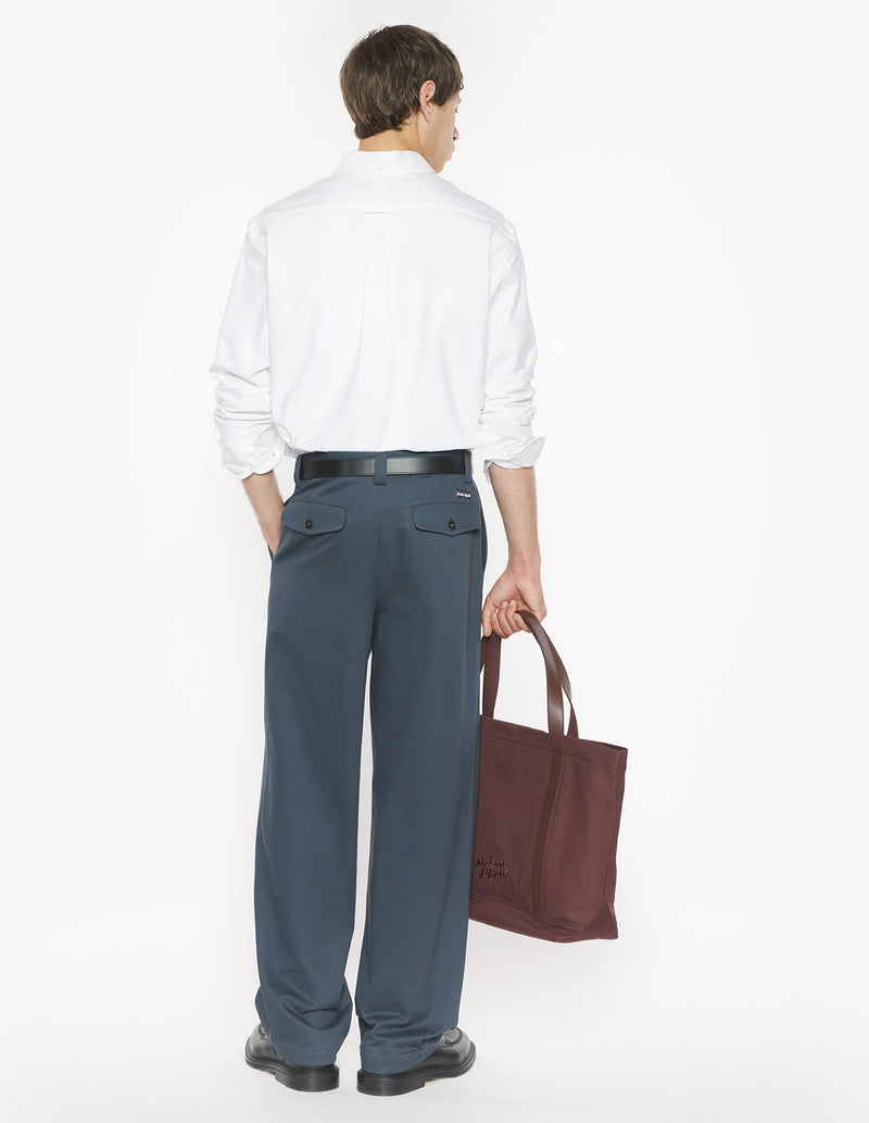 M White Profile Fox Button Down Shirt