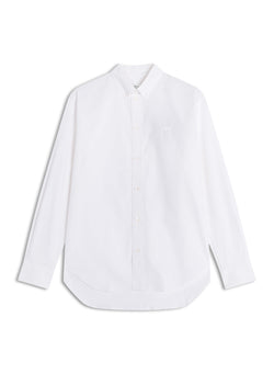 M White Profile Fox Button Down Shirt
