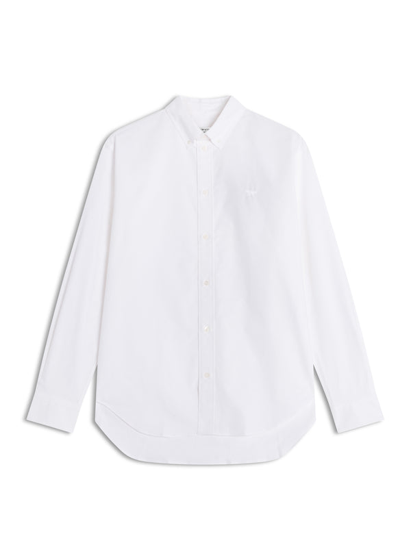 M White Profile Fox Button Down Shirt