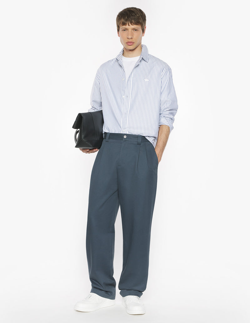 M Cloud Blue Profile Fox Button Down Shirt