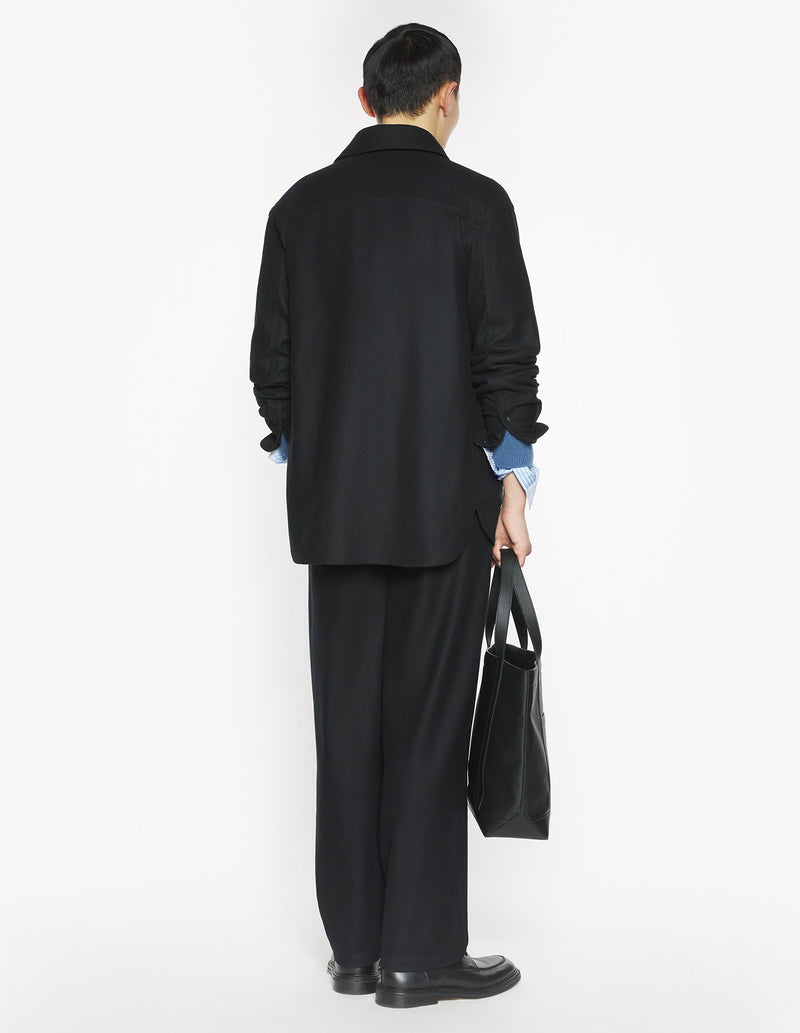 M Black Maison Kitsune Handwriting Oversized Shirt