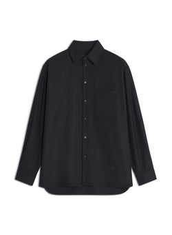 M Black Maison Kitsune Handwriting Oversized Shirt