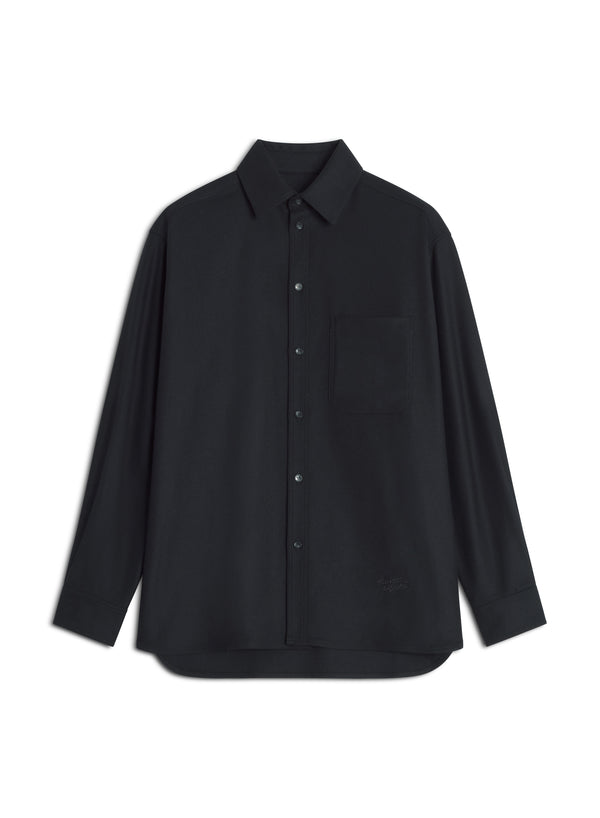 M Black Maison Kitsune Handwriting Oversized Shirt