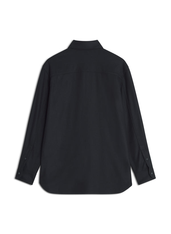M Black Maison Kitsune Handwriting Oversized Shirt