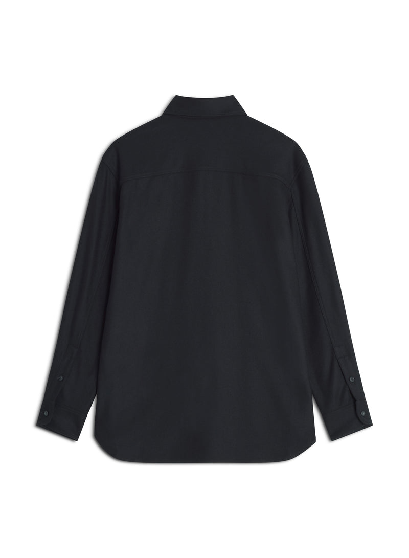 M Black Maison Kitsune Handwriting Oversized Shirt