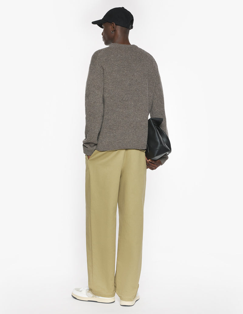 M Dark Grey Dresed Fox Intarsia Wool Jumper