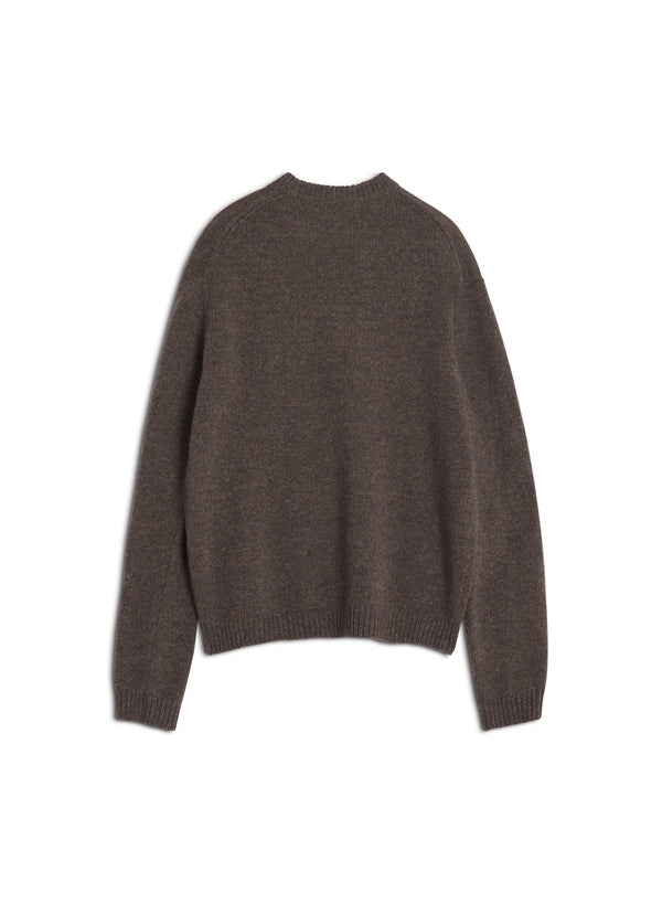 M Dark Grey Dresed Fox Intarsia Wool Jumper