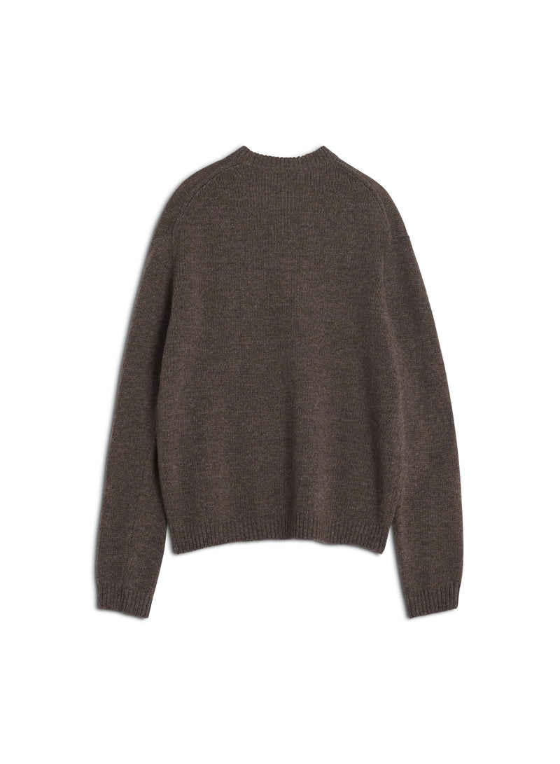 M Dark Grey Dresed Fox Intarsia Wool Jumper