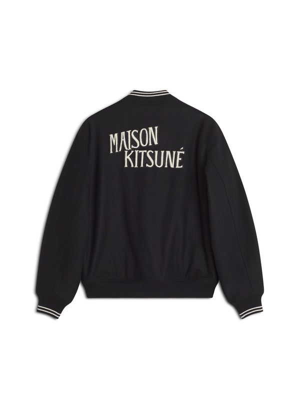 M Black Varsity Teddy Blouson