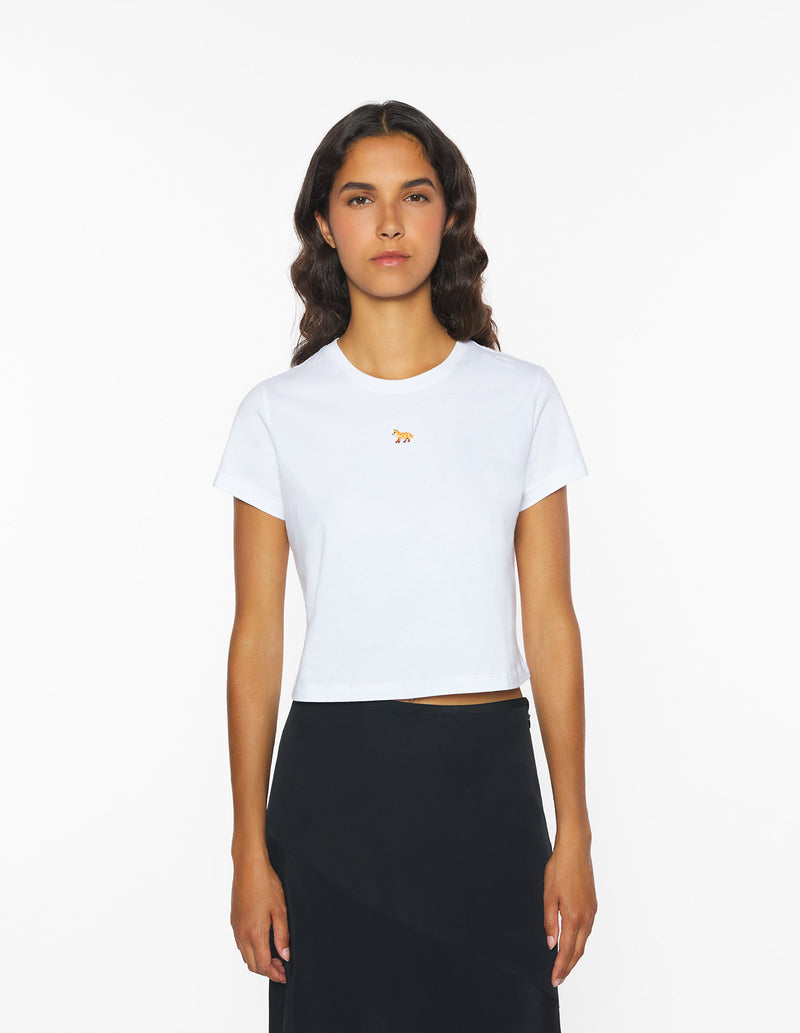 W White Baby Fox Baby Tshirt