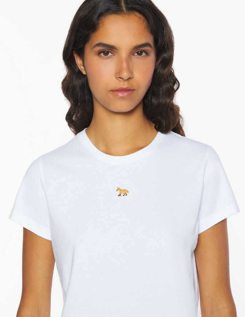 W White Baby Fox Baby Tshirt