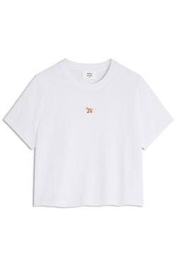 W White Baby Fox Baby Tshirt