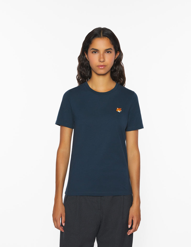 W Navy Fox Head Regular Tshirt