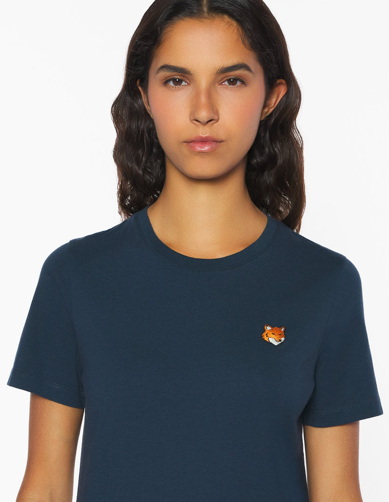 W Navy Fox Head Regular Tshirt