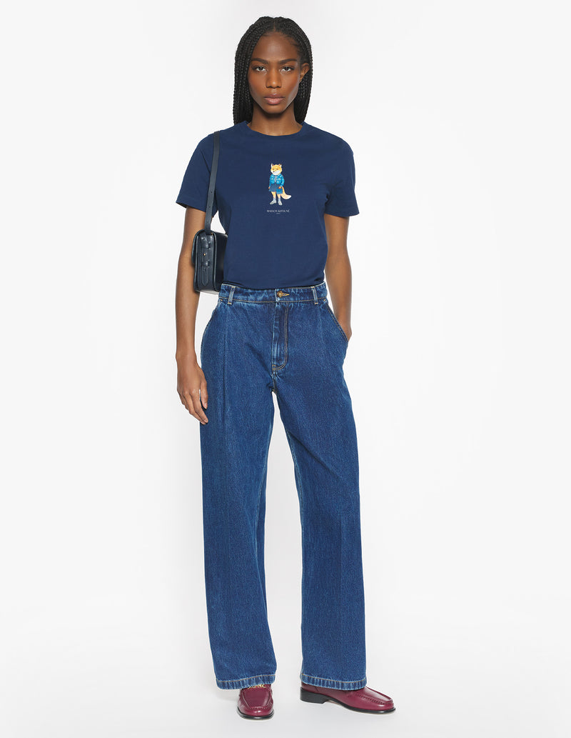 W French Navy Dressed Fox Regular Tshirt