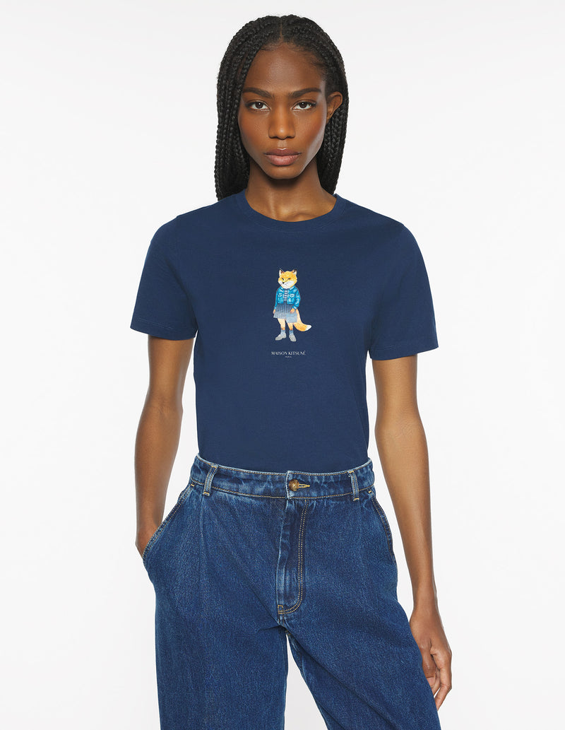 W French Navy Dressed Fox Regular Tshirt
