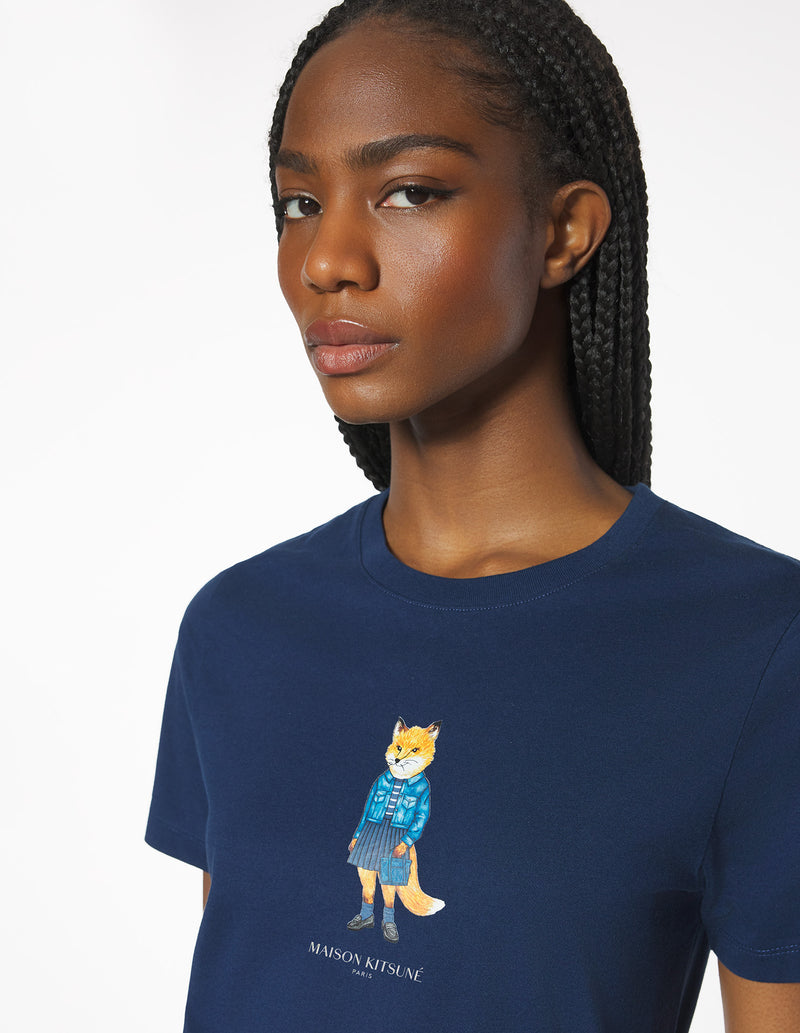 W French Navy Dressed Fox Regular Tshirt