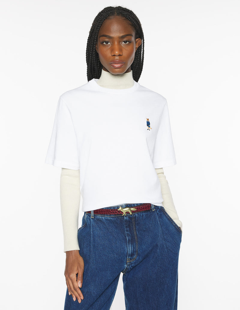 W White Dessed Fox Comfort Tshirt