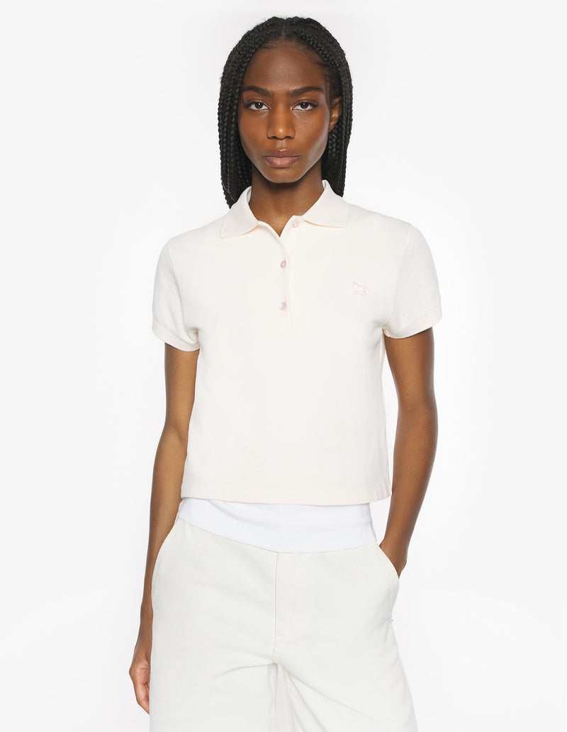 W Pearl Pink Baby Fox Cropped Polo