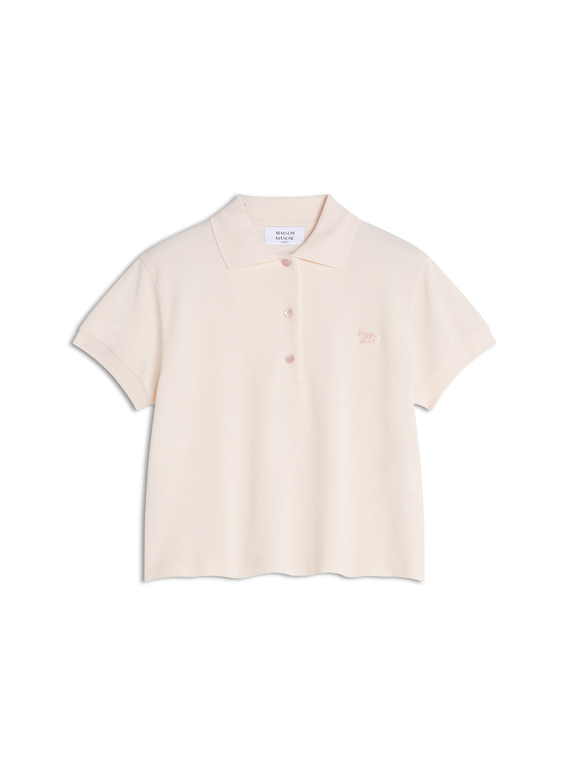 W Pearl Pink Baby Fox Cropped Polo
