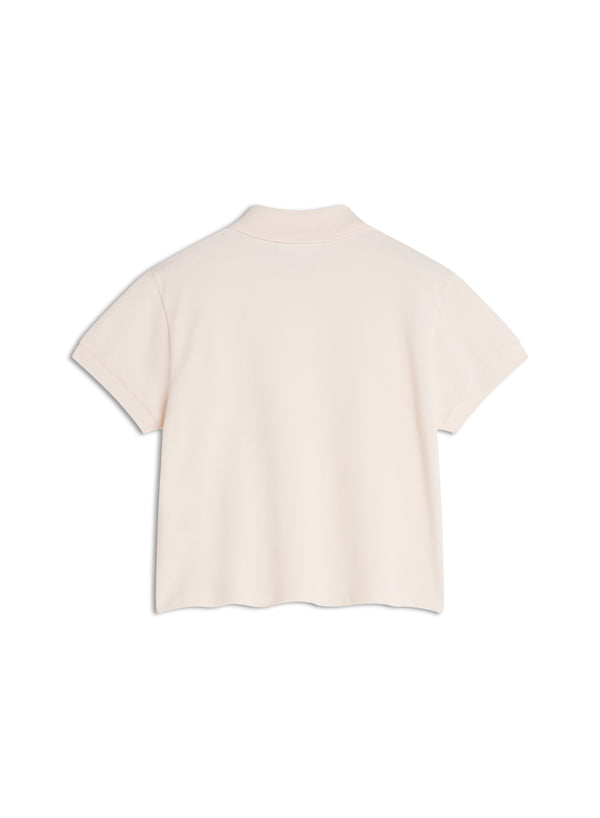 W Pearl Pink Baby Fox Cropped Polo