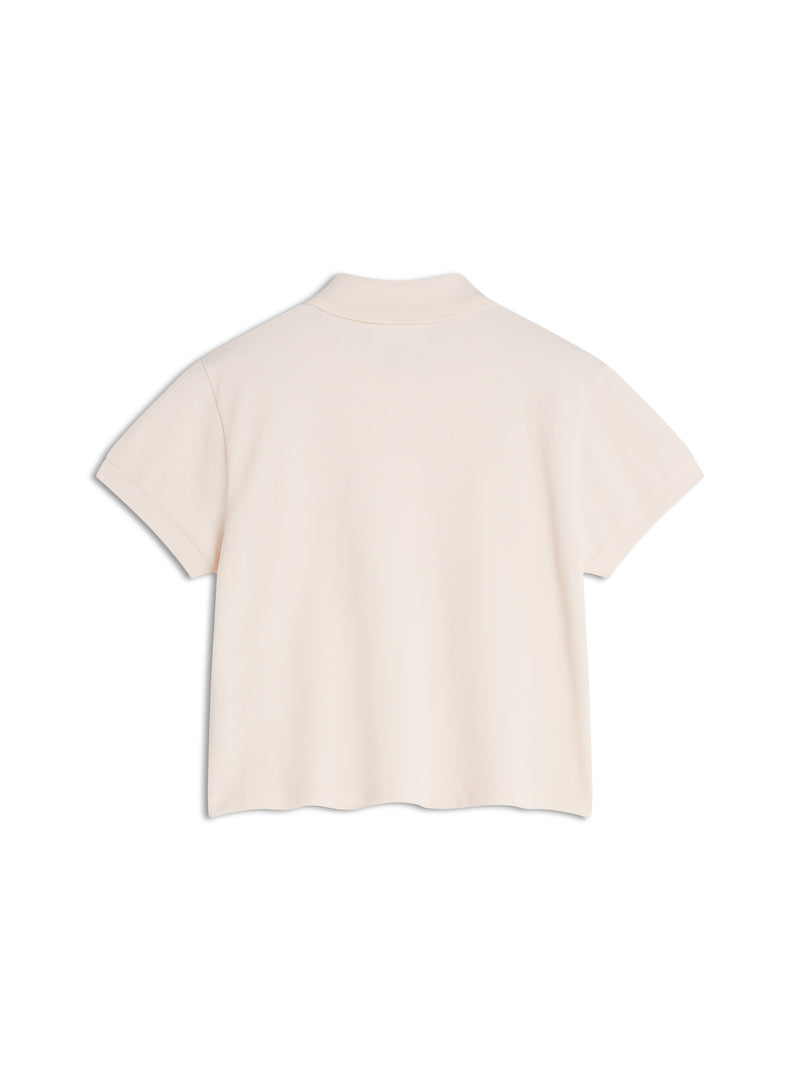W Pearl Pink Baby Fox Cropped Polo