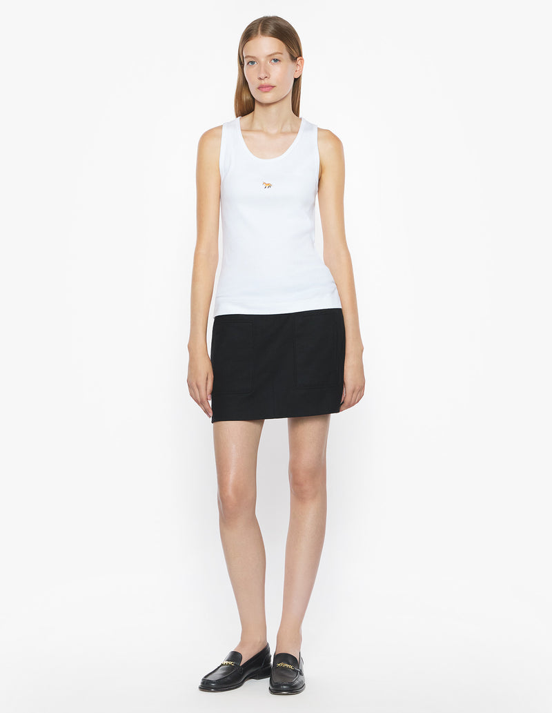 W White Baby Fox Tank Top