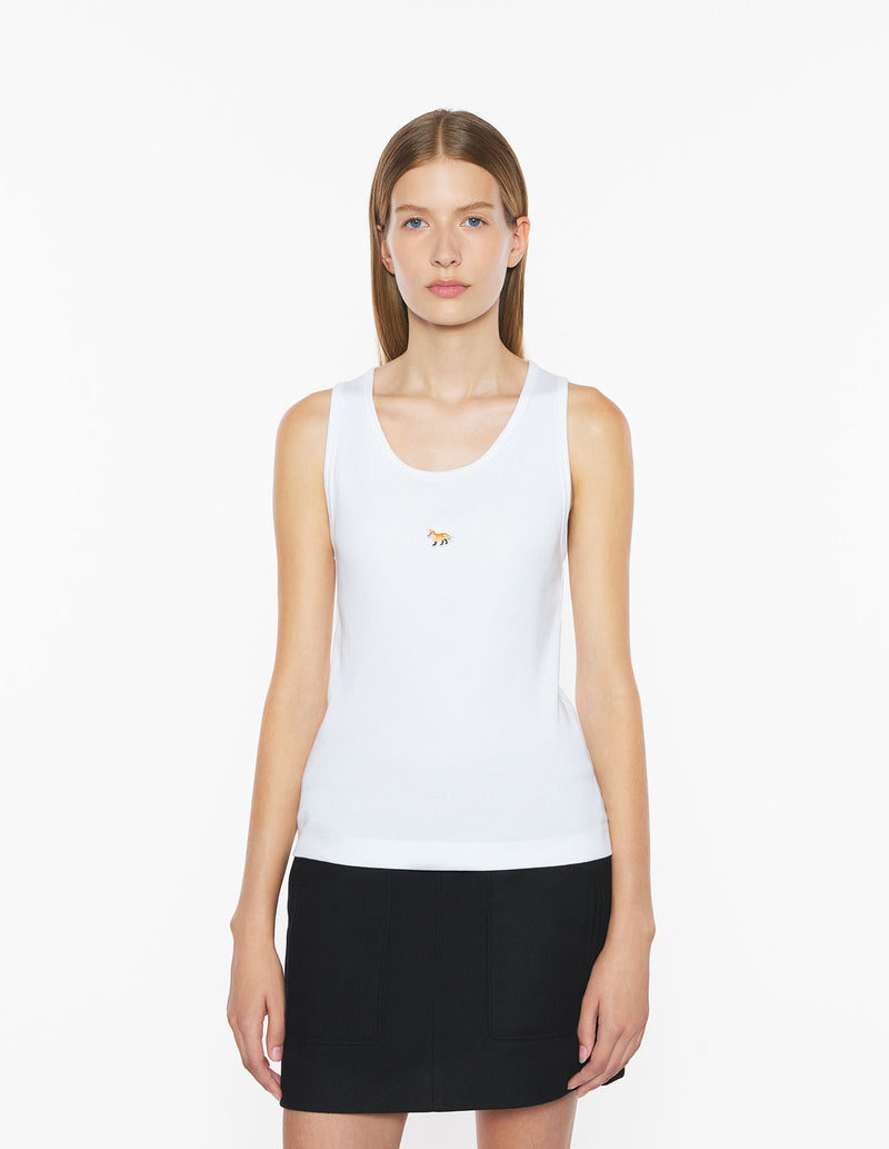 W White Baby Fox Tank Top