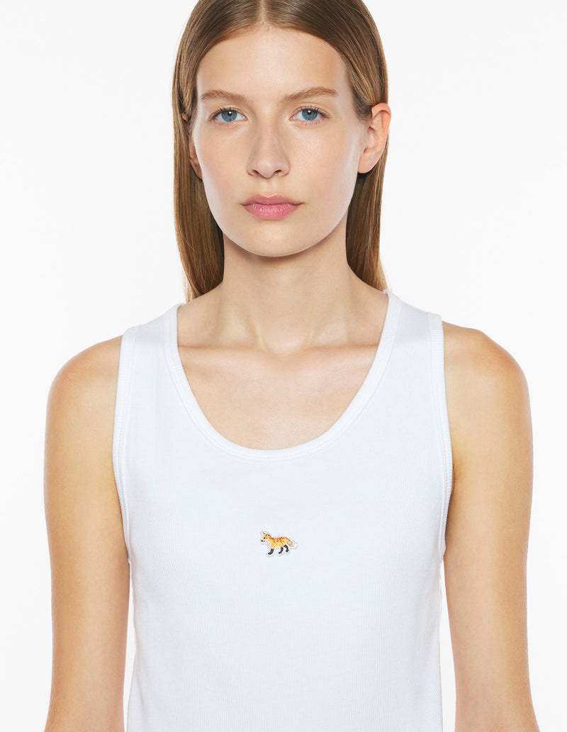 W White Baby Fox Tank Top
