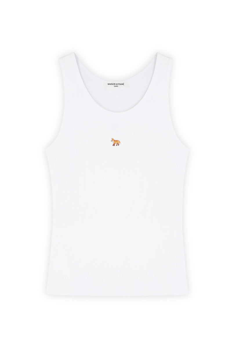 W White Baby Fox Tank Top