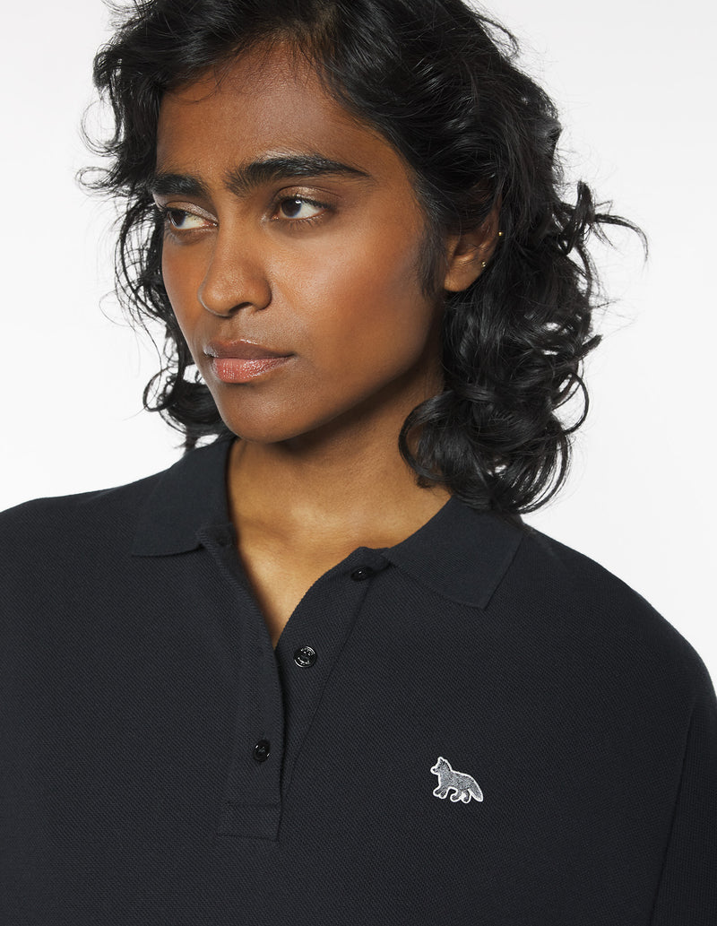 W Black Baby Fox Oversized Polo Dress