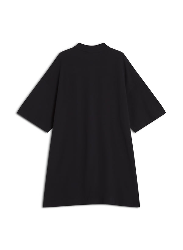 W Black Baby Fox Oversized Polo Dress